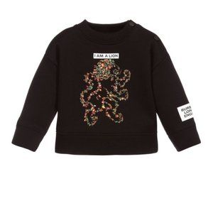 Black Sweatshirt with embroidered lion Size 2 T